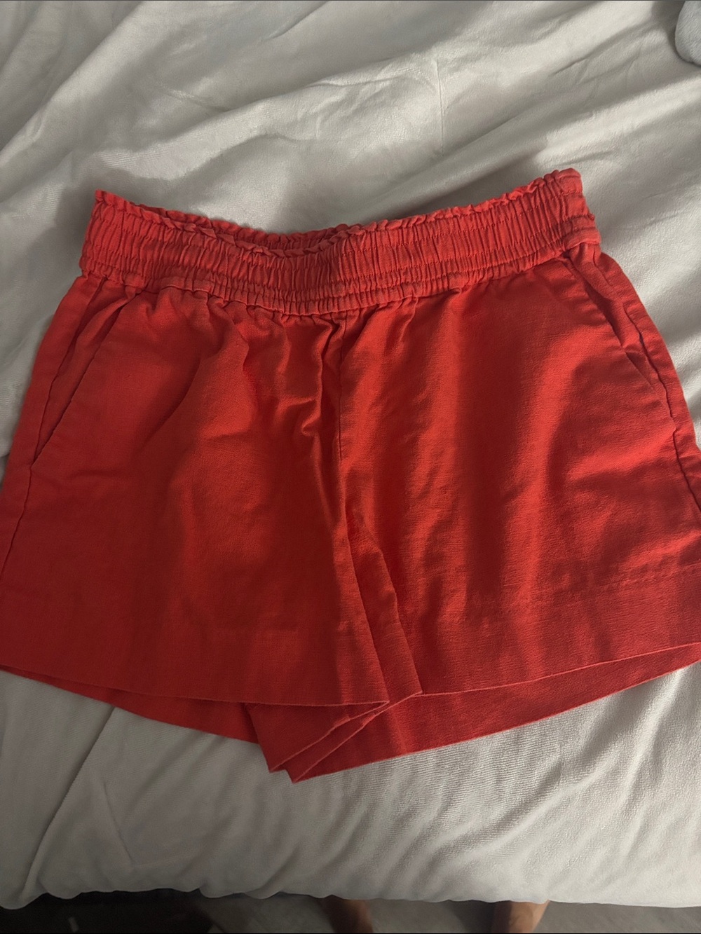 J. Crew Red Elastic Waist Shorts